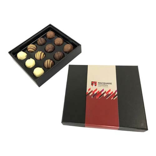 branded 12 Pack Asorted Truffles Packed in Gift Box, from our range of promotional Chocolate Bars & Boxes