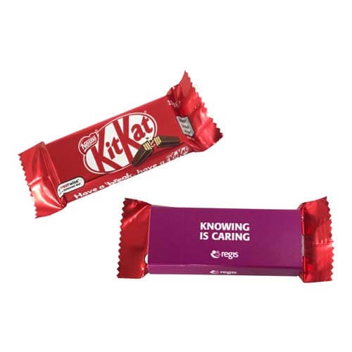 branded 14g KitKat Packed in Printed Sleeve, from our range of promotional Chocolate Bars & Boxes