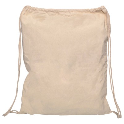 branded Calico Drawstring Bag, from our range of promotional Cotton & Calico Tote Bags