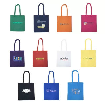 branded Recycled Colourful Cotton Tote Bag, from our range of promotional Cotton & Calico Tote Bags