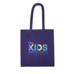 branded Recycled Colourful Cotton Tote Bag, from our range of promotional Cotton &amp; Calico Tote Bags