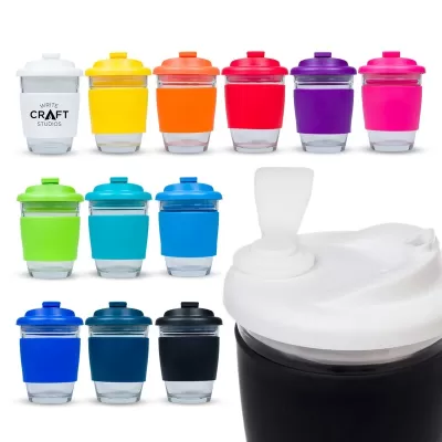 Vienna 320ml Snap Lid Borosilicate Coffee Cup