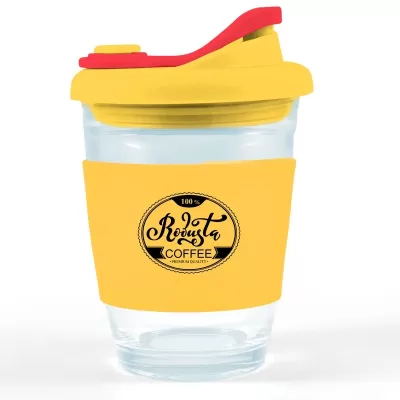 Vienna 320ml Snap Lid Borosilicate Coffee Cup