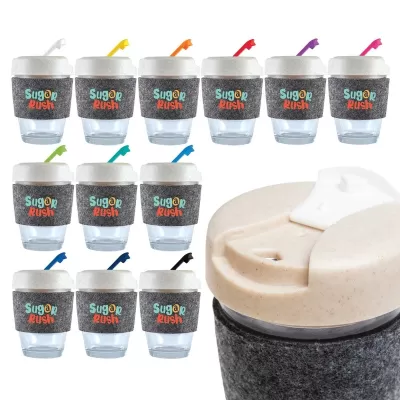 Vienna Eco 320ml RPET Band Borosilicate Coffee Cup