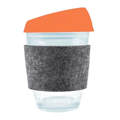 Vienna 320ml Silicone Lid RPET Band Borosilicate Coffee Cup