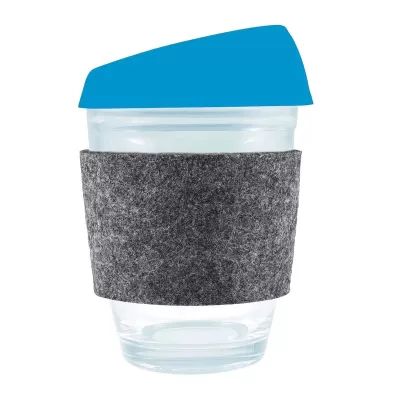Vienna 320ml Silicone Lid RPET Band Borosilicate Coffee Cup