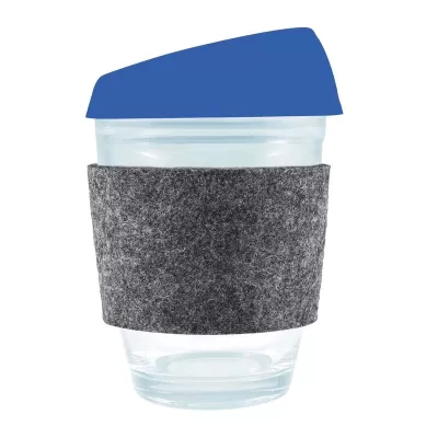 Vienna 320ml Silicone Lid RPET Band Borosilicate Coffee Cup