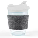 Vienna 320ml Snap Lid RPET Band Borosilicate Coffee Cup