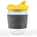 Vienna 320ml Snap Lid RPET Band Borosilicate Coffee Cup