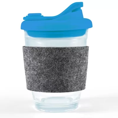 Vienna 320ml Snap Lid RPET Band Borosilicate Coffee Cup