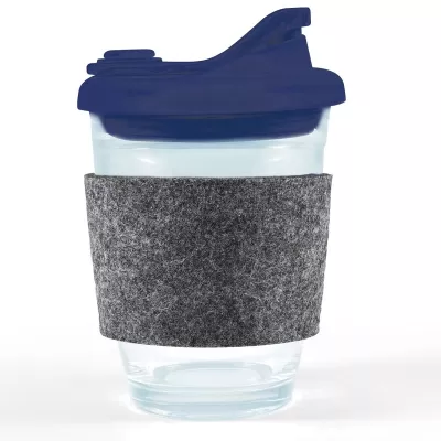 Vienna 320ml Snap Lid RPET Band Borosilicate Coffee Cup