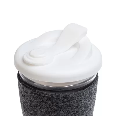 Vienna 320ml Snap Lid RPET Band Borosilicate Coffee Cup