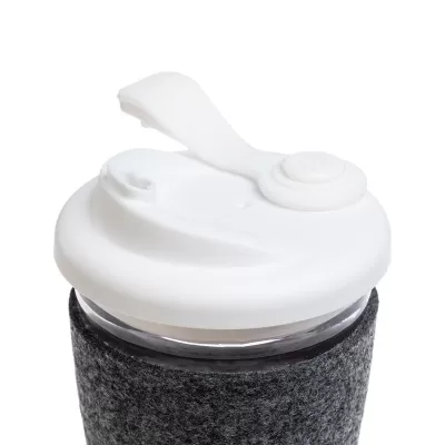 Vienna 320ml Snap Lid RPET Band Borosilicate Coffee Cup