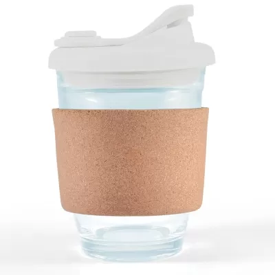 Vienna 320ml Snap Lid Cork Band Borosilicate Coffee Cup