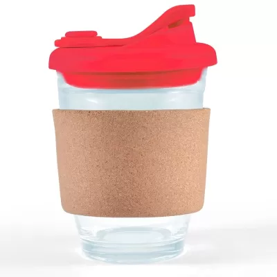 Vienna 320ml Snap Lid Cork Band Borosilicate Coffee Cup