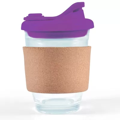 Vienna 320ml Snap Lid Cork Band Borosilicate Coffee Cup