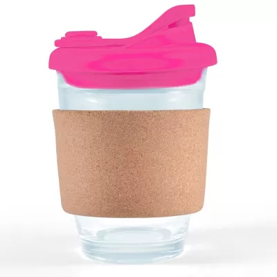 Vienna 320ml Snap Lid Cork Band Borosilicate Coffee Cup