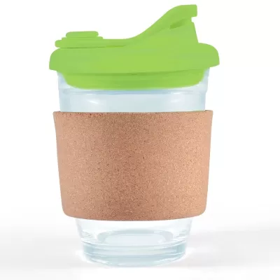 Vienna 320ml Snap Lid Cork Band Borosilicate Coffee Cup