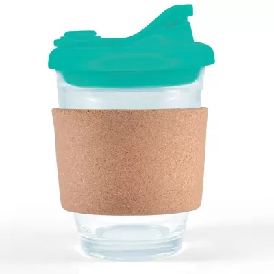 Vienna 320ml Snap Lid Cork Band Borosilicate Coffee Cup