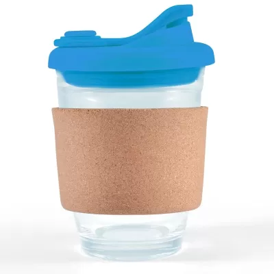 Vienna 320ml Snap Lid Cork Band Borosilicate Coffee Cup