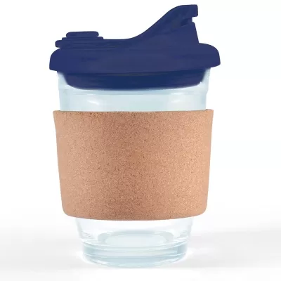 Vienna 320ml Snap Lid Cork Band Borosilicate Coffee Cup