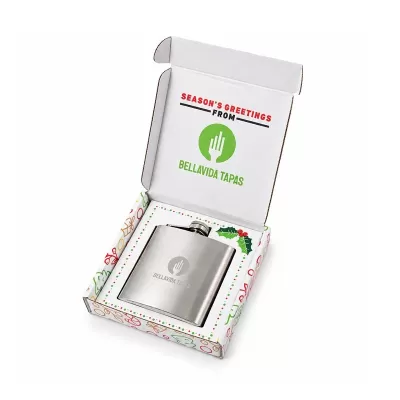 Elite Stainless Steel Gift Set with Hip Flask