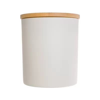 Gleam Medium Bamboo Lid Glass Candle