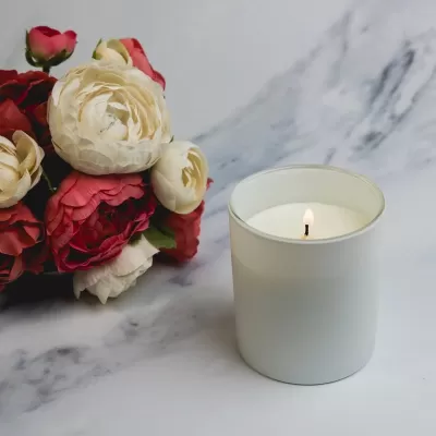 Gleam Medium Bamboo Lid Glass Candle