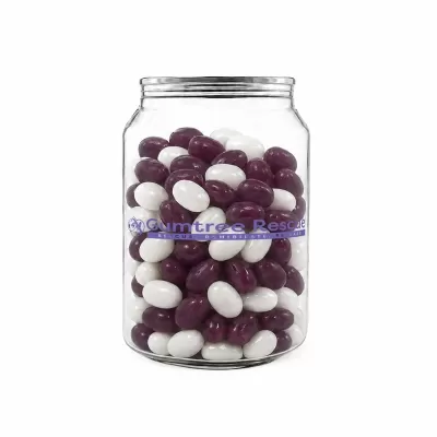 Corporate Colour Jelly Beans in Clear Can 210g