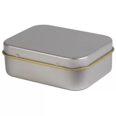 Silver Rectangular Tin