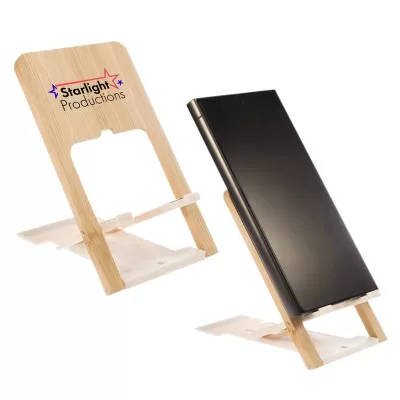 Groove Bamboo Phone Stand