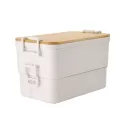 Sturdee Dual-Compartment Bamboo Lid Lunch Box