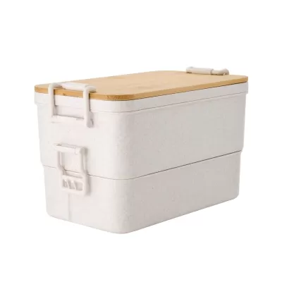Sturdee Dual-Compartment Bamboo Lid Lunch Box
