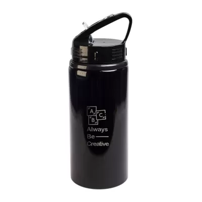 Amore Junior 500ml Flip Straw Lid Aluminium Drink Bottle