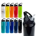 Amore 750ml Flip Straw Lid Aluminium Drink Bottle