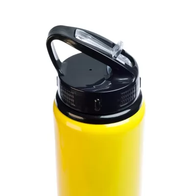 Amore 750ml Flip Straw Lid Aluminium Drink Bottle