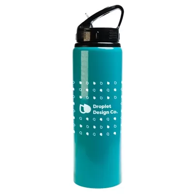 Amore 750ml Flip Straw Lid Aluminium Drink Bottle
