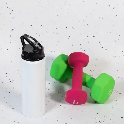 Amore 750ml Flip Straw Lid Aluminium Drink Bottle