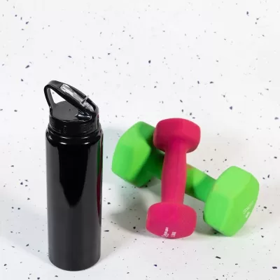 Amore 750ml Flip Straw Lid Aluminium Drink Bottle