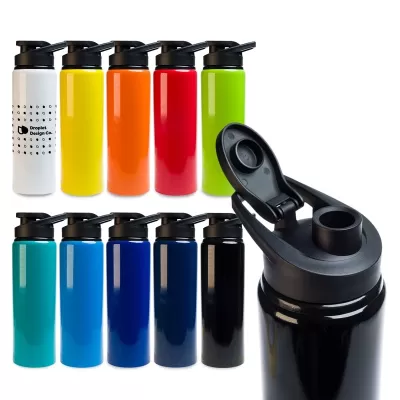 Amore 750ml Free Flow Lid Aluminium Drink Bottle