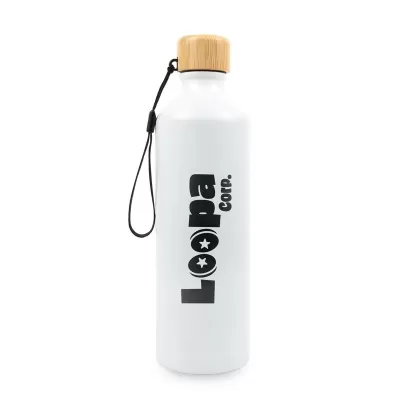 Gelato 750ml Bamboo Lid Aluminium Bottle with Bamboo Lid