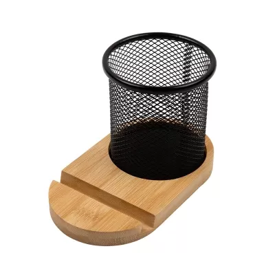 Pen Tidy Bamboo Phone Stand