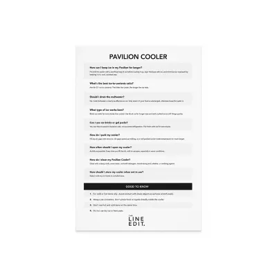 The Line Edit Pavilion 10L ABS Cooler Bag
