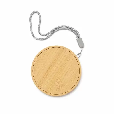 Reveal Circle Bamboo Wireless Charger Set