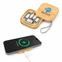 Reveal Square Bamboo Wireless Charger Set
