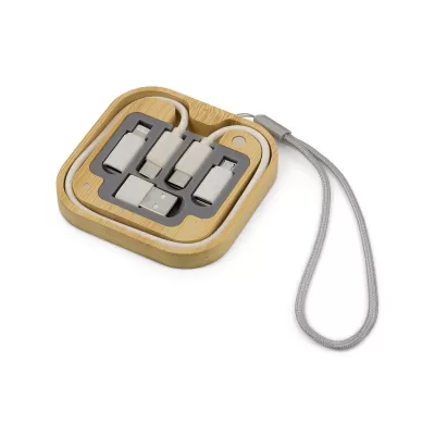 Reveal Square Bamboo Wireless Charger Set