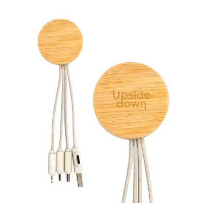 Sprite Round Bamboo Charging Cable