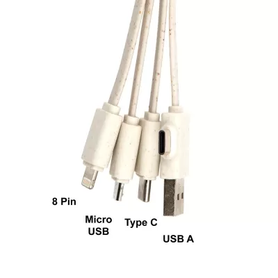 Sprite Square Bamboo Charging Cable