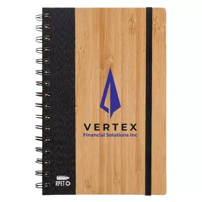 Pacifica Spiral A5 Bamboo Notebook
