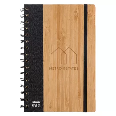 Pacifica Spiral A5 Bamboo Notebook